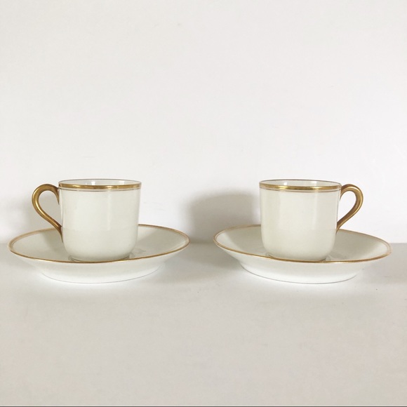 Limoges Other - Pair of vintage T.V.  Limoges teacup sets